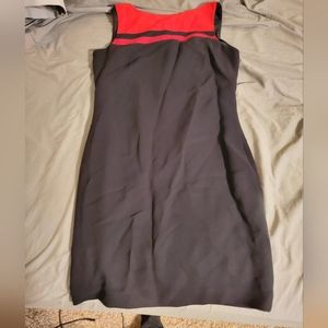 Red and black casual corner dress, size 8